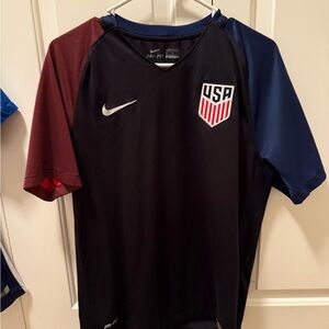 Nike Dri-FIT USA Soccer Top - Navy and White